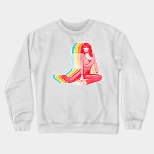 Kate Bush / Retro Rainbow Aesthetic Design Crewneck Sweatshirt